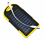 Портативное зарядное устройство Power Bank 28000mAh + солнечная батарея черно-желтый А51