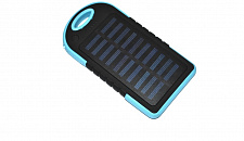Портативное зарядное устройство Power Bank 28000mAh + солнечная батарея черно-синий А52