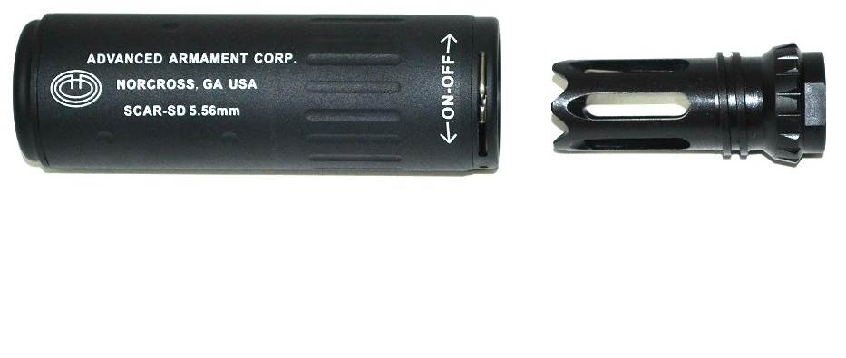 Имитатор глушителя быстросъёмный ACC CQB 116мм HY154 (CYMA)