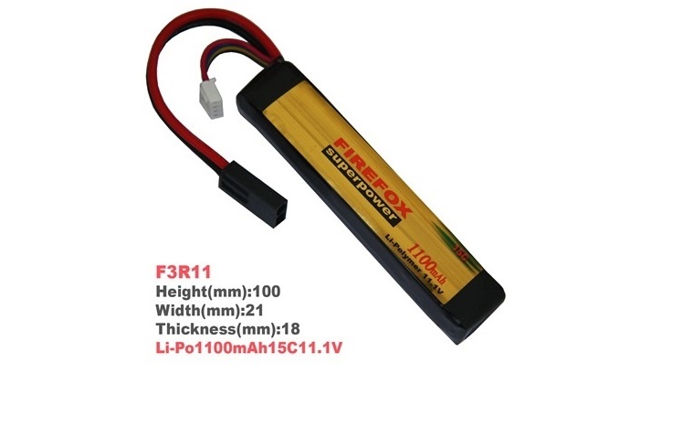 Аккумулятор 11,1v 1100mah 15C (LiPo) F3R11 (FIREFOX) 