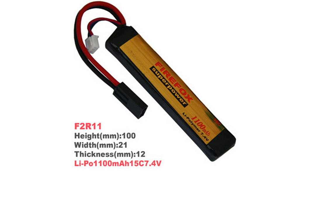 Аккумулятор 7,4v 1100mah 15C (LiPo) F2R11 (FIREFOX)