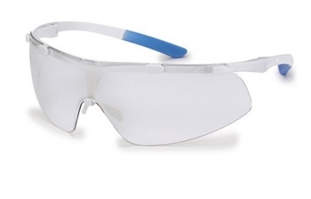 очки открытые uvex Супер Фит CR; линза: Суправижн CR, прозрачная, 2-1,2;оправа: бело-голубая