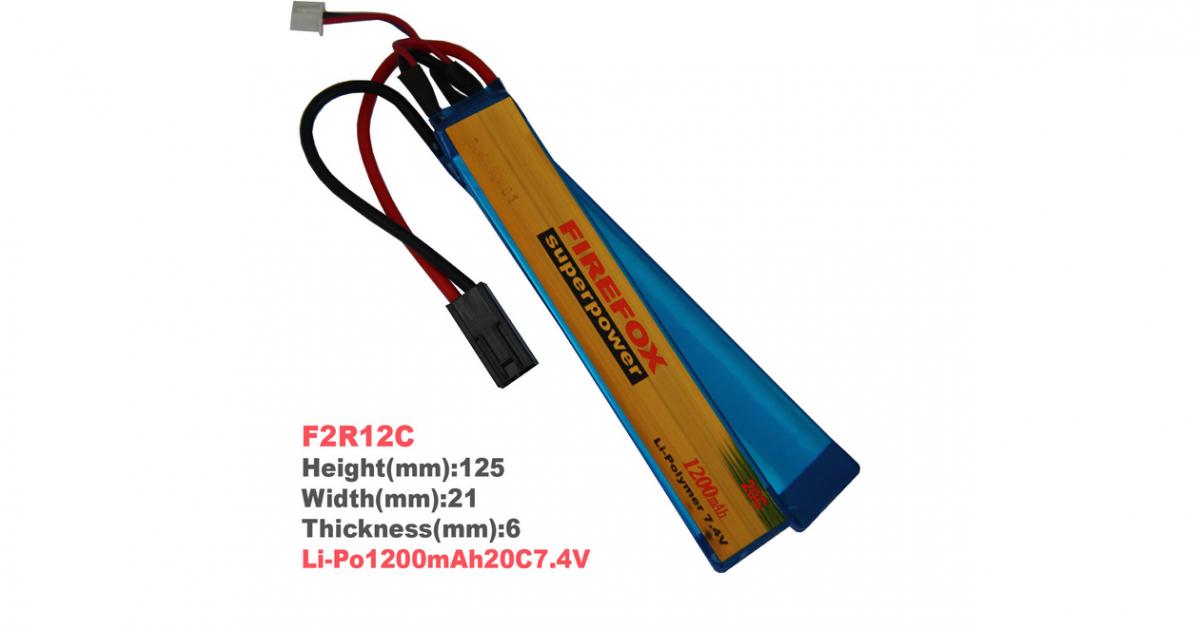 Аккумулятор 7,4v 1200mah 20C (LiPo) F2R12C (FIREFOX)   