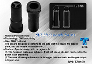 Нозл policarbonate fladelliform М4 (21,45 мм) TZ0109 (SHS)