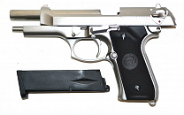 Пистолет пневм. Beretta M92 хром CO2 (WE)