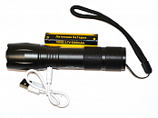 Фонарь аккум. H-600 T6 USB Micro + боковой фонарь