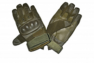 Перчатки тактические кожаные со вставкой 2 застёжки rep-211 olive (XXL)