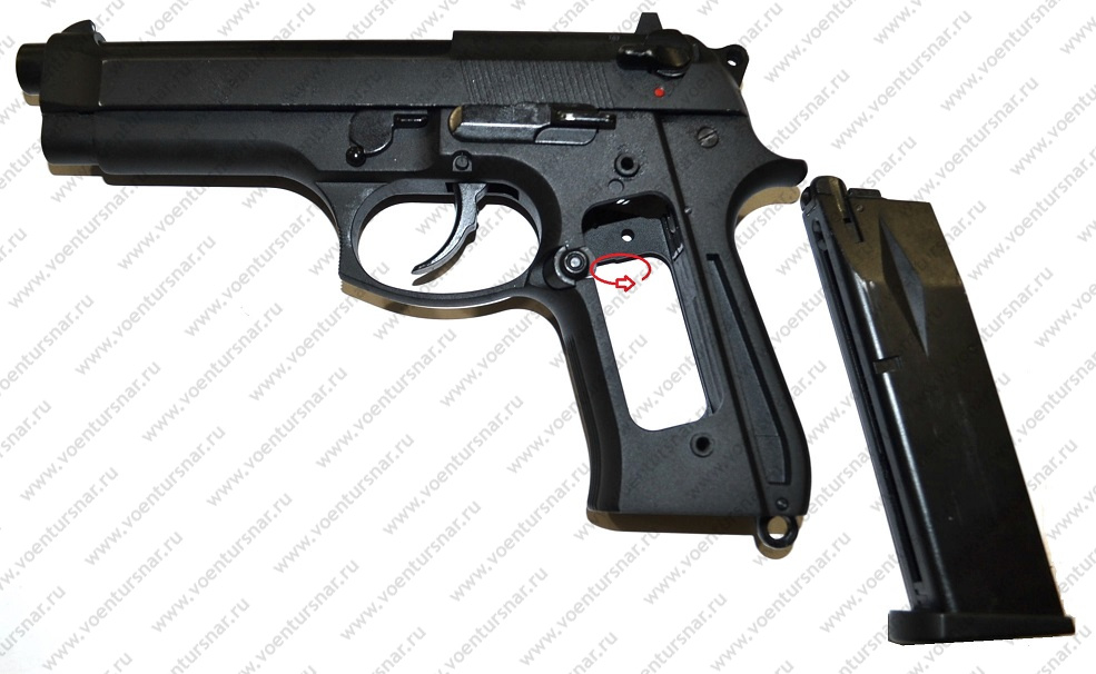 Пистолет пневм. Beretta M92 Standard (чёрн.) CO2 WE-043CB (WE)