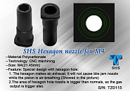 Нозл policarbonate Hexagon М4 (21,45 мм) TZ0115 (SHS)